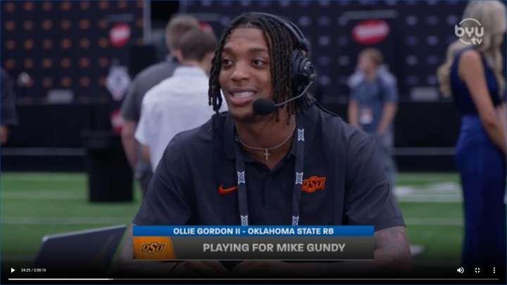 Ollie Gordon ll at 2024 Big 12 Media Days