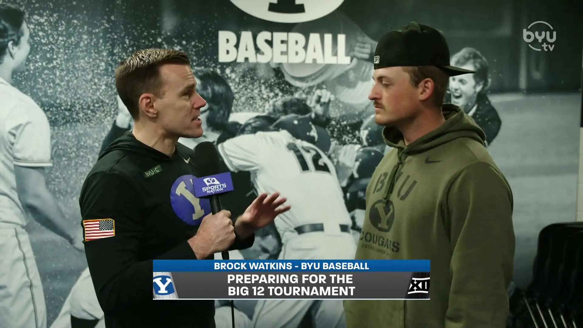 Brock Watkins of BYU Baseball talk Big 12 Tournament
