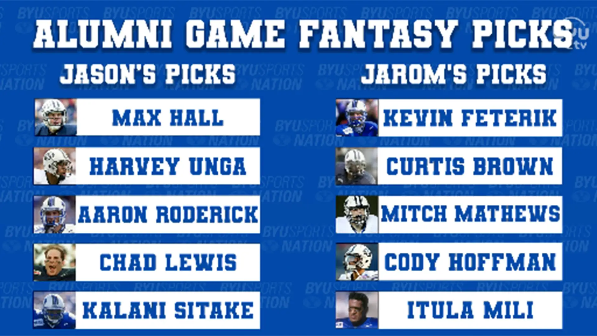 Alumni Game Fantasy Draft