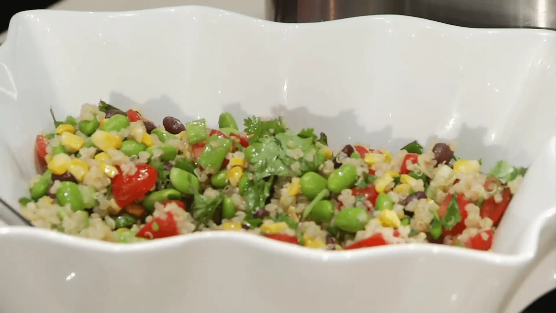 Quinoa and Edamame Beans