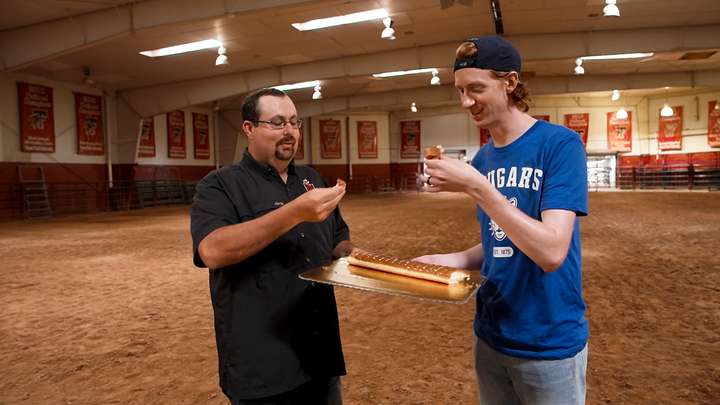 Director of Red Raider Meats tries a CougarTail