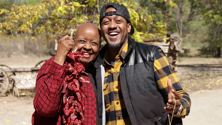 Jaleel White and his mom Gail in New Mexico