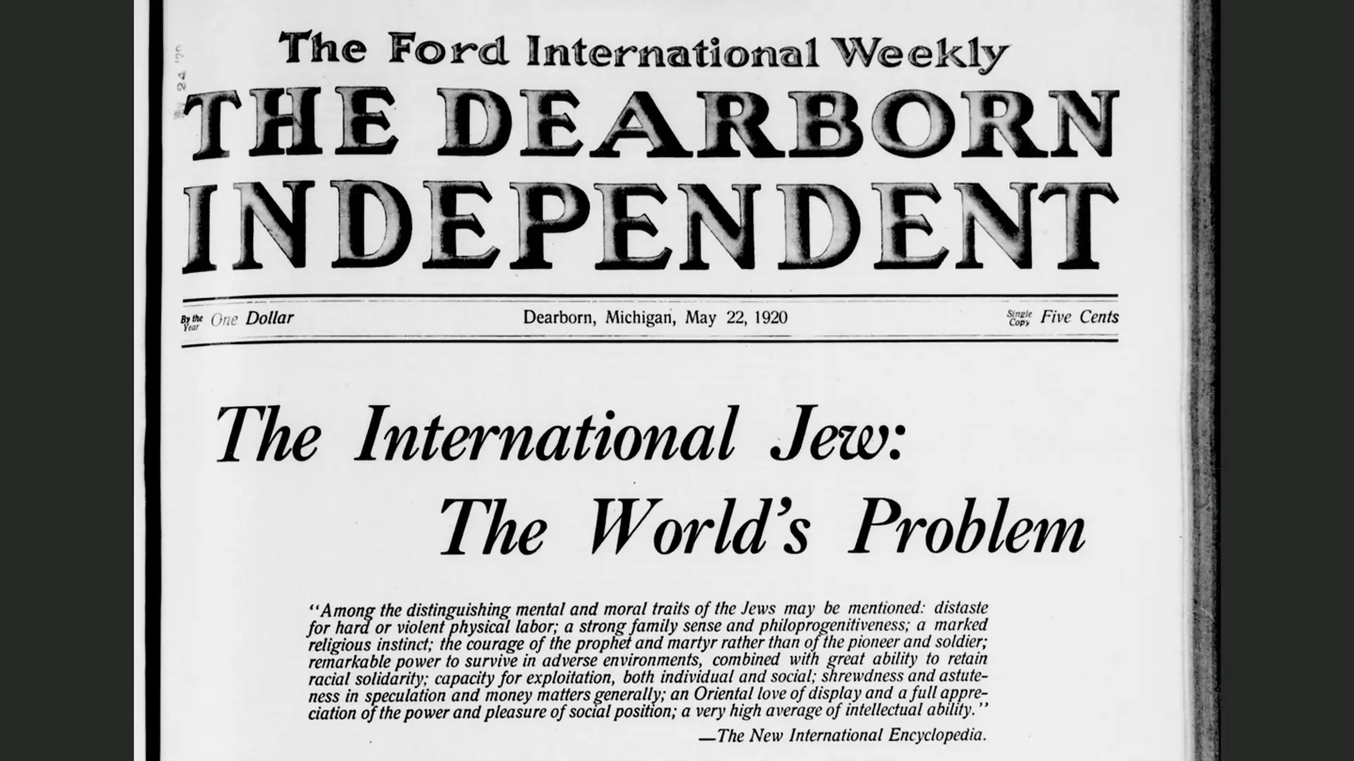 “Antisemitism is an American Tradition”