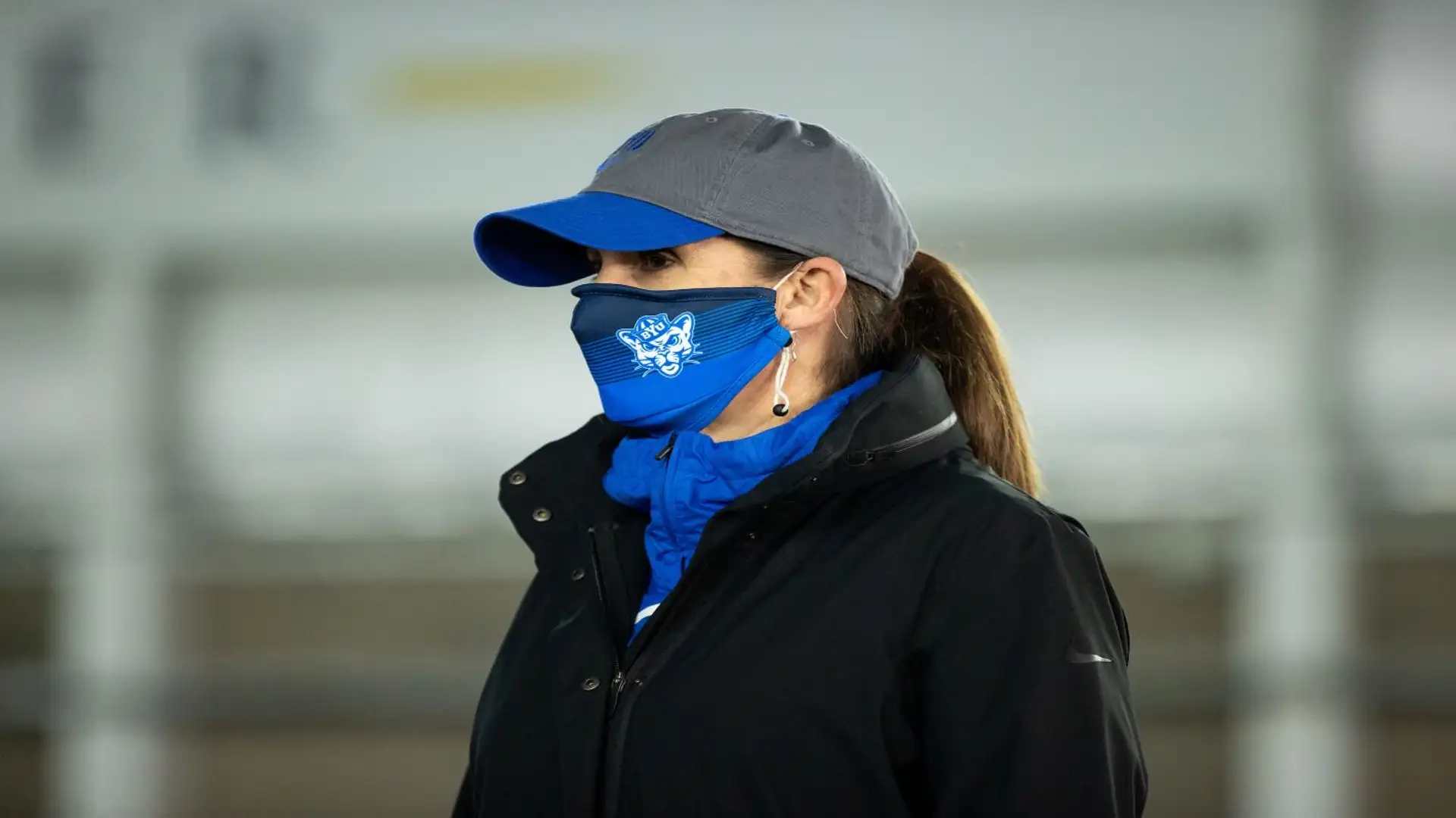 BYU WSOC head coach Jennifer Rockwood on April 19.