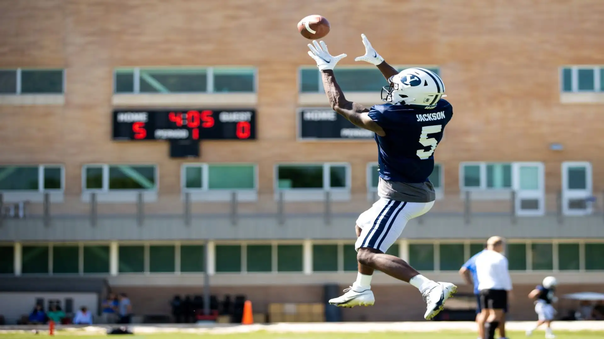 BYU WR Coach Fesi Sitake, Training Camp Day 13
