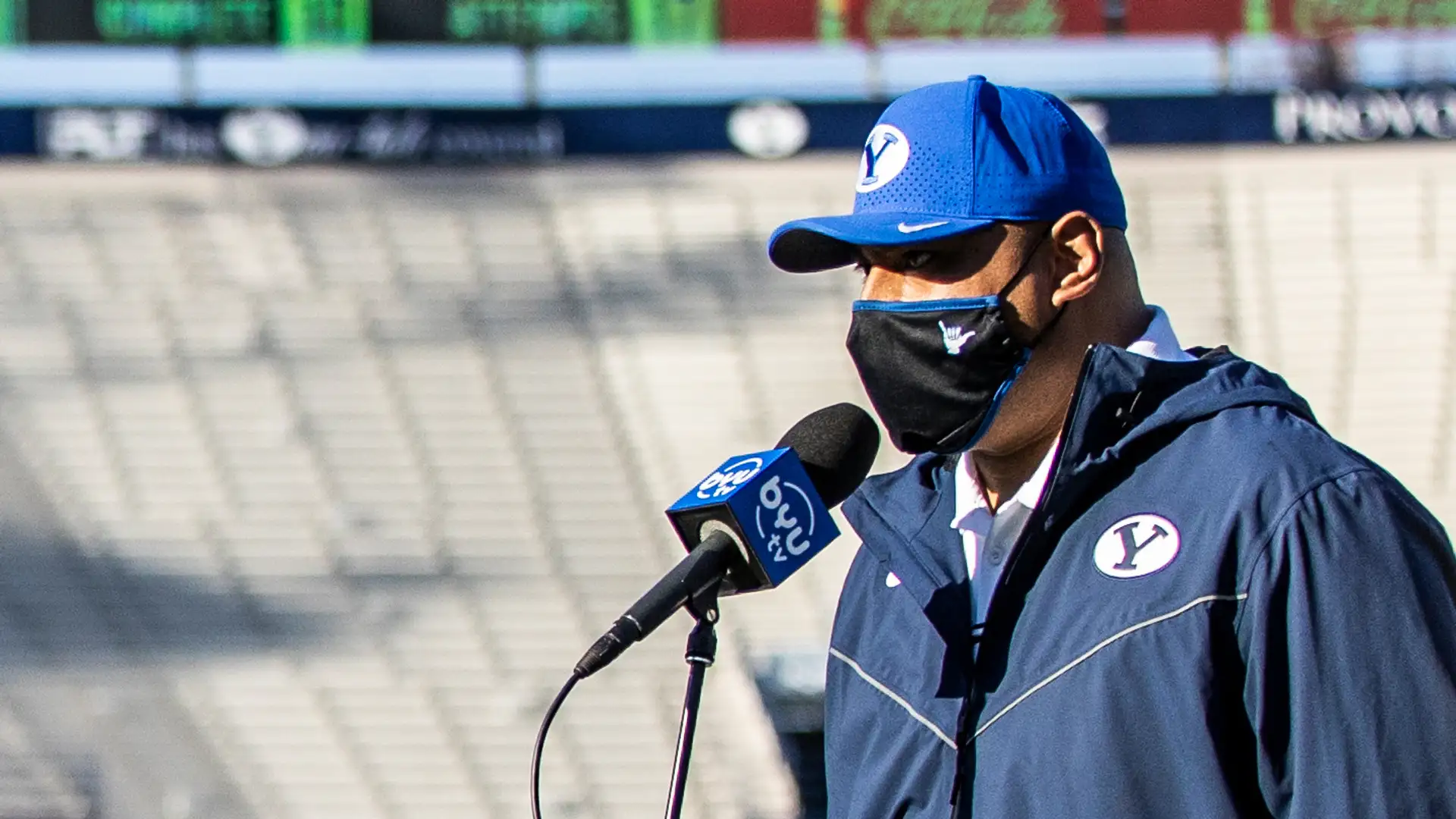 BYU Head Coach Kalani Sitake post-practice interview, Mar. 8.