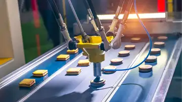 Cute Robots Ferrying Food