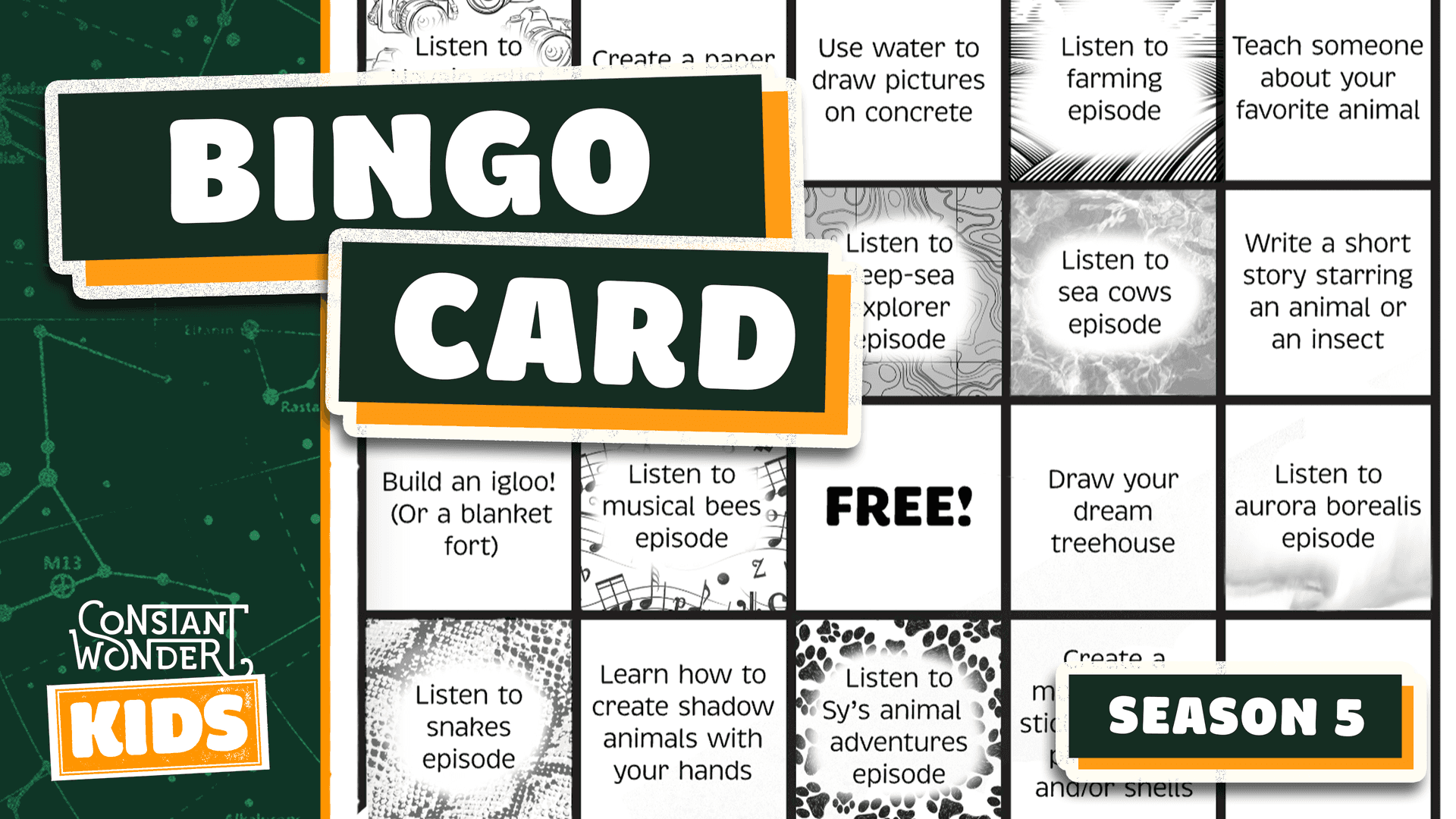 BINGO CARD PRINTABLE