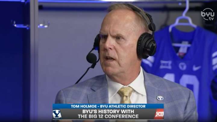 Tom Holmoe at Big 12 Media Days