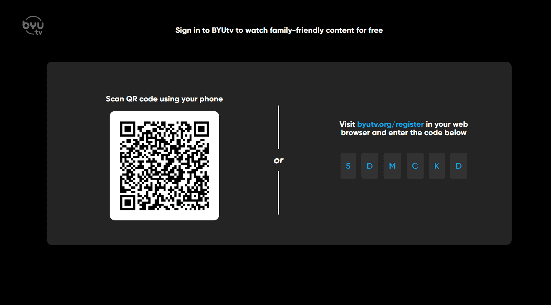 Device Registration BYUtv