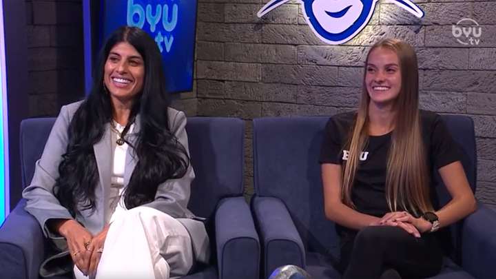 Diljeet Taylor & Aubrey Frentheway talk BYU Women’s Cross Country