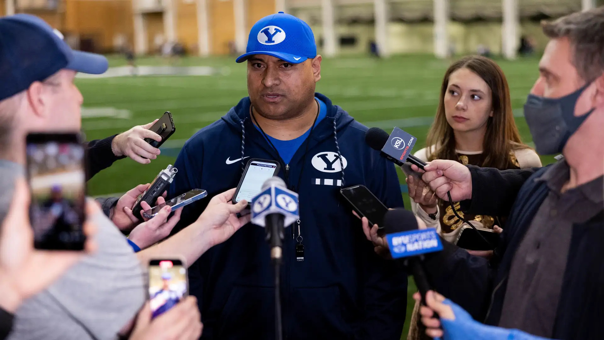 BYU HC Kalani Sitake post-practice interview, Feb. 28.