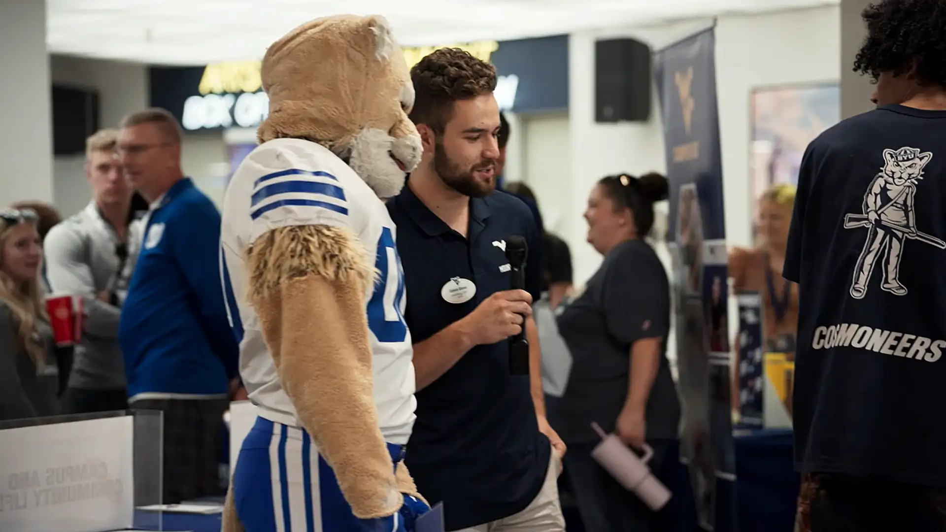 Trey Stewart makes his own school and presents it to WVU students