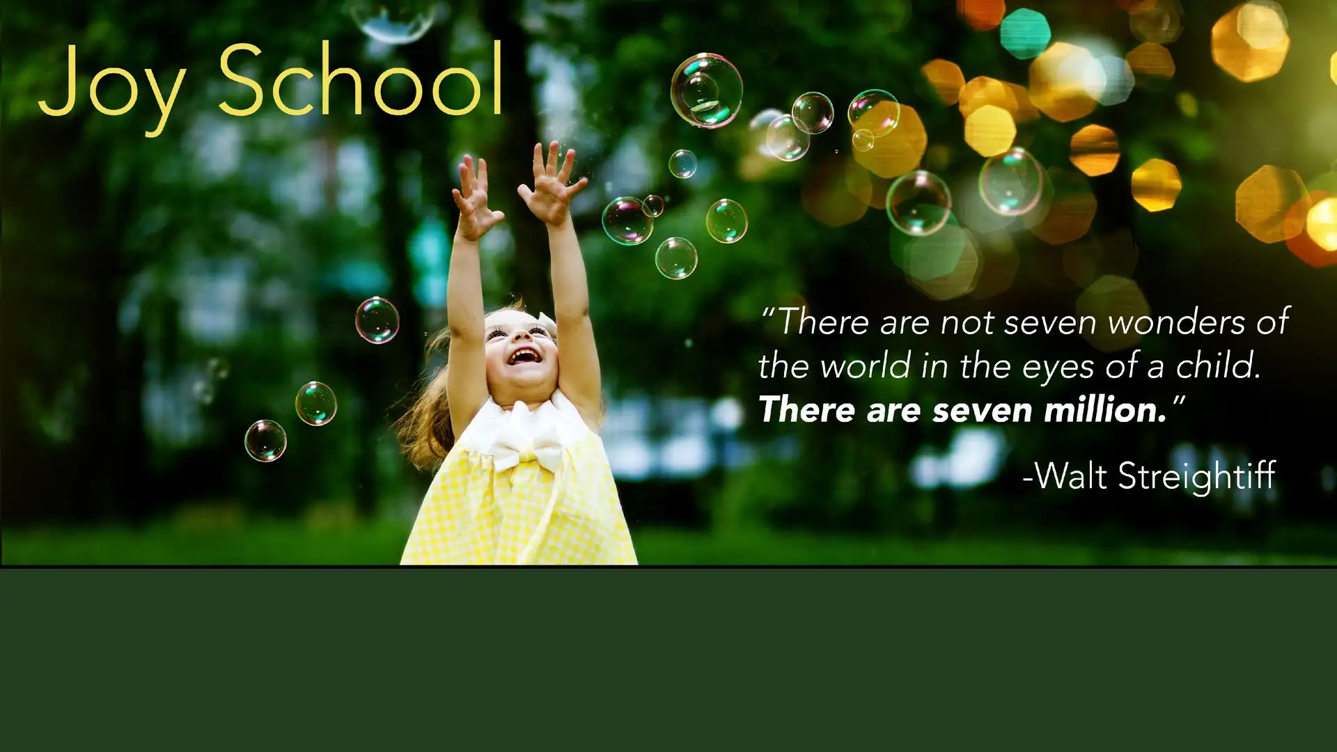 WHAT THE HECK IS JOY SCHOOL?