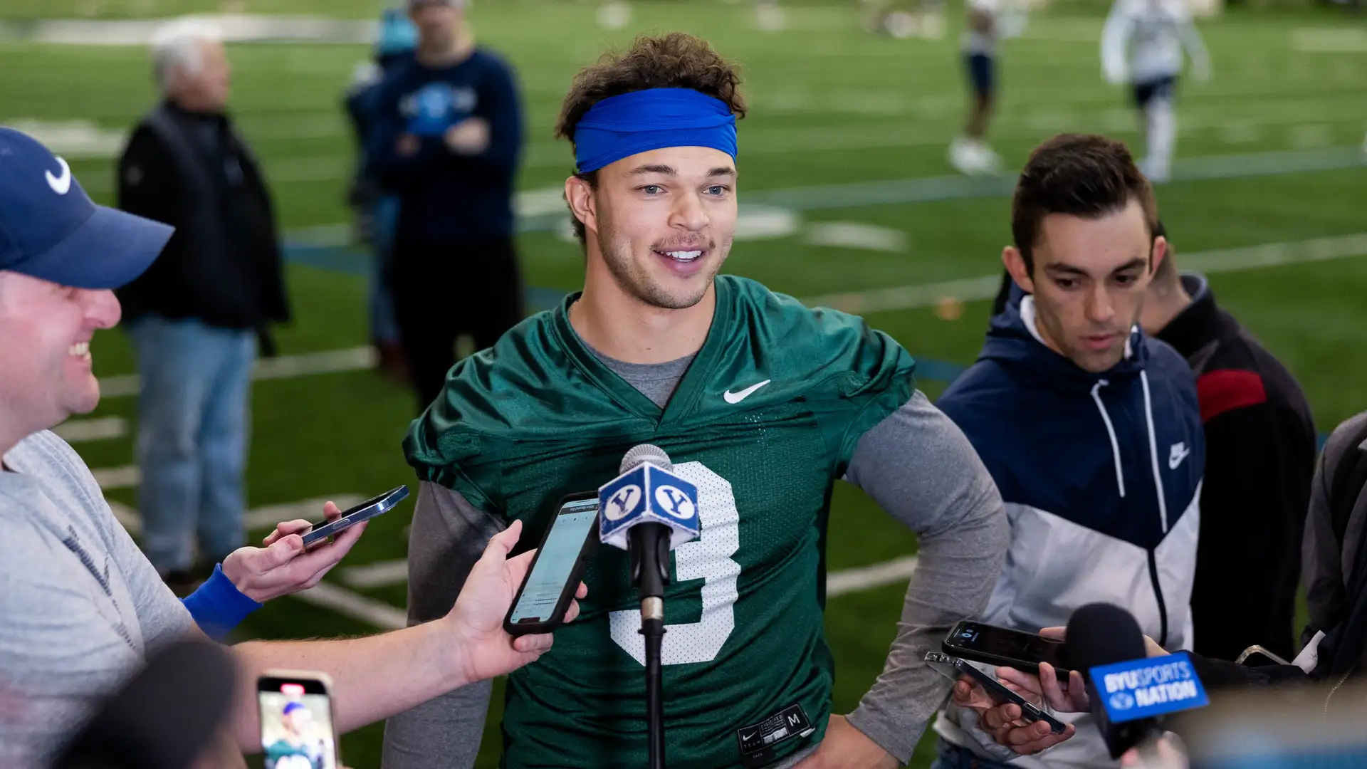 BYU QB Jaren Hall post-practice interview, Feb. 28.