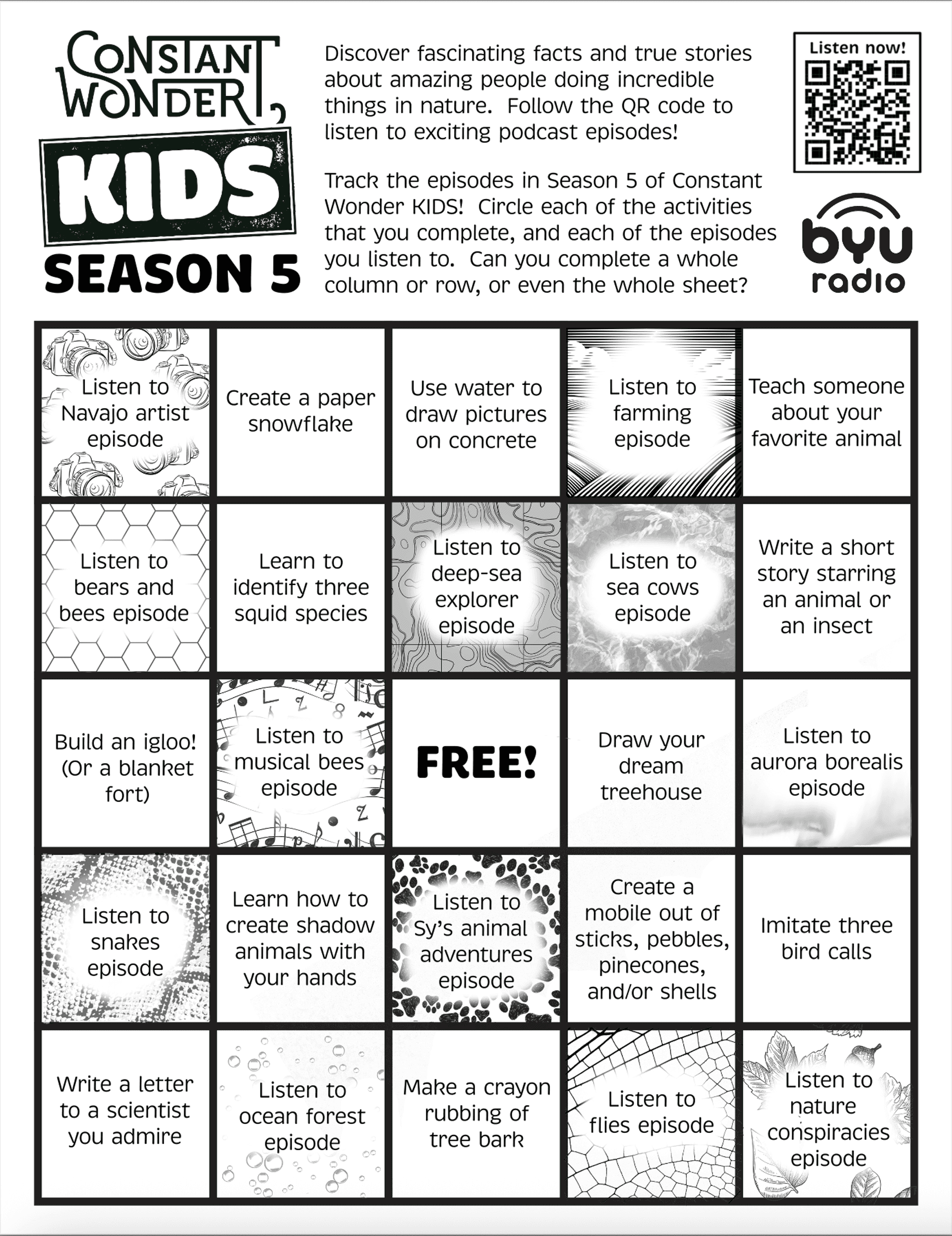 BINGO CARD PRINTABLE