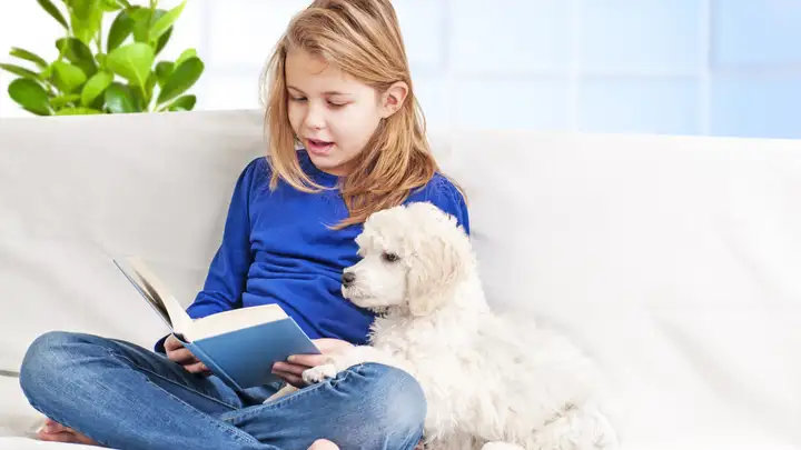 Reading to a Dog, Mother Goose the Storyteller