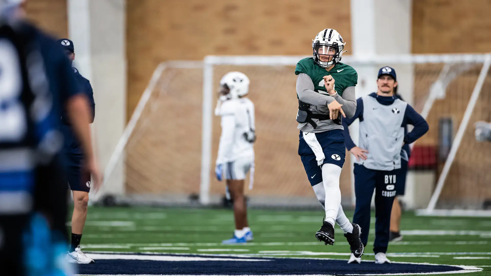 BYU OC Aaron Roderick post-practice interview, Mar. 10.
