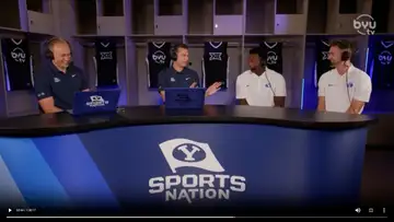 BYU Men's Basketball Big 12 Media Days with Trevin Knell and Traore Fousseyni.
