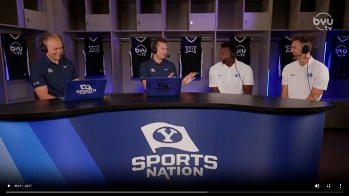 BYU Men's Basketball Big 12 Media Days with Trevin Knell and Traore Fousseyni.