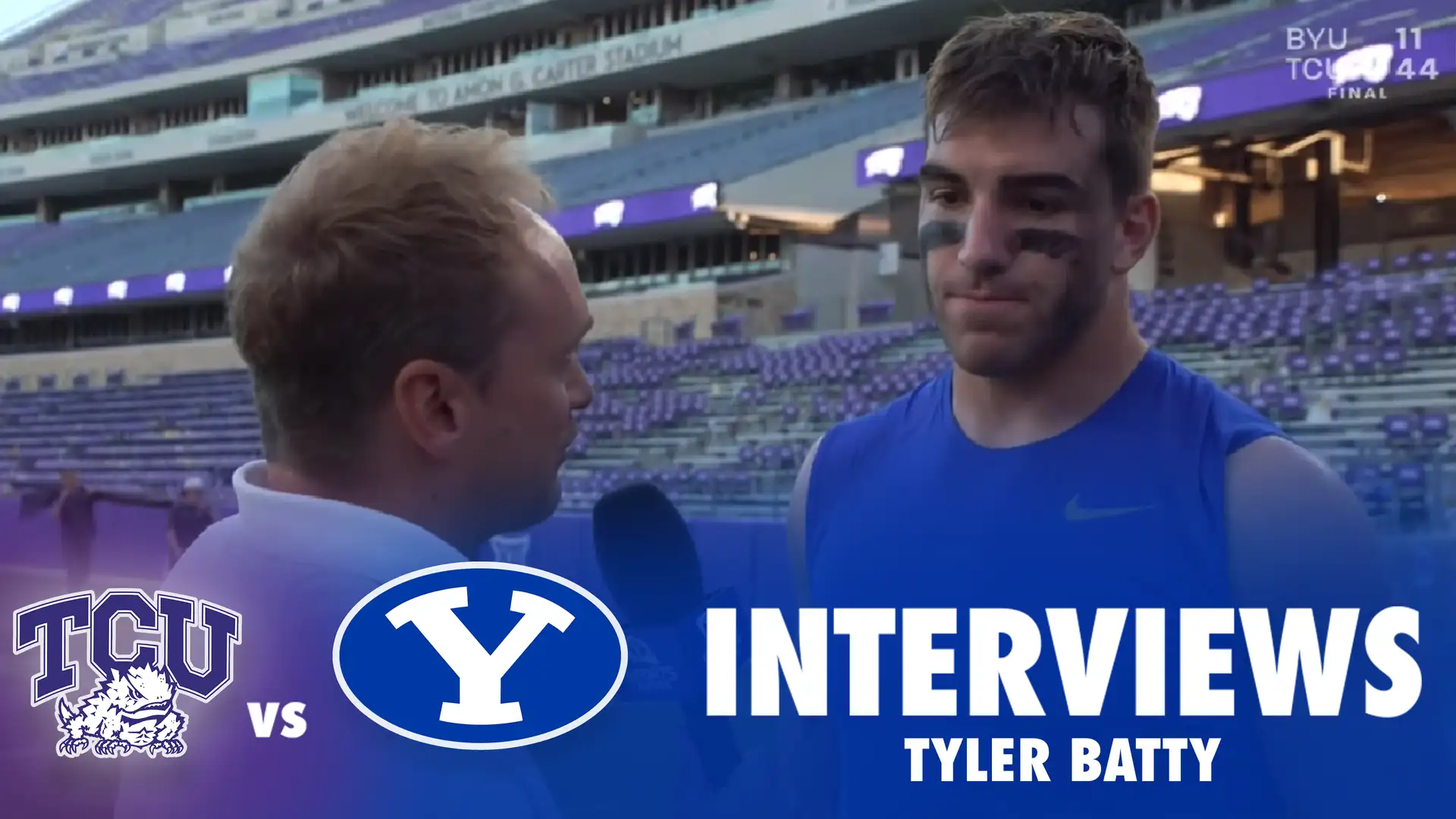 BYU vs TCU: Tyler Batty Postgame Interview