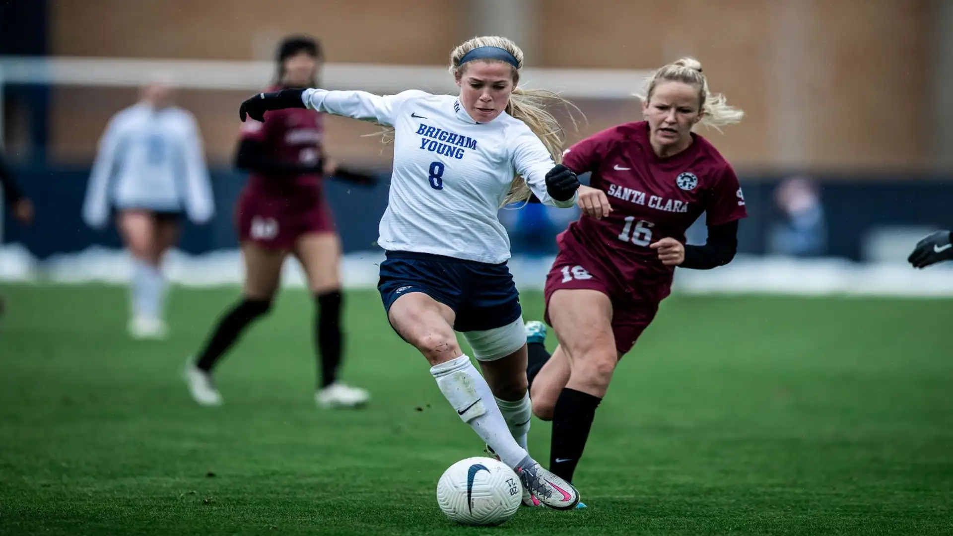 BYU WSOC MF Mikayla Colohan on April 19.