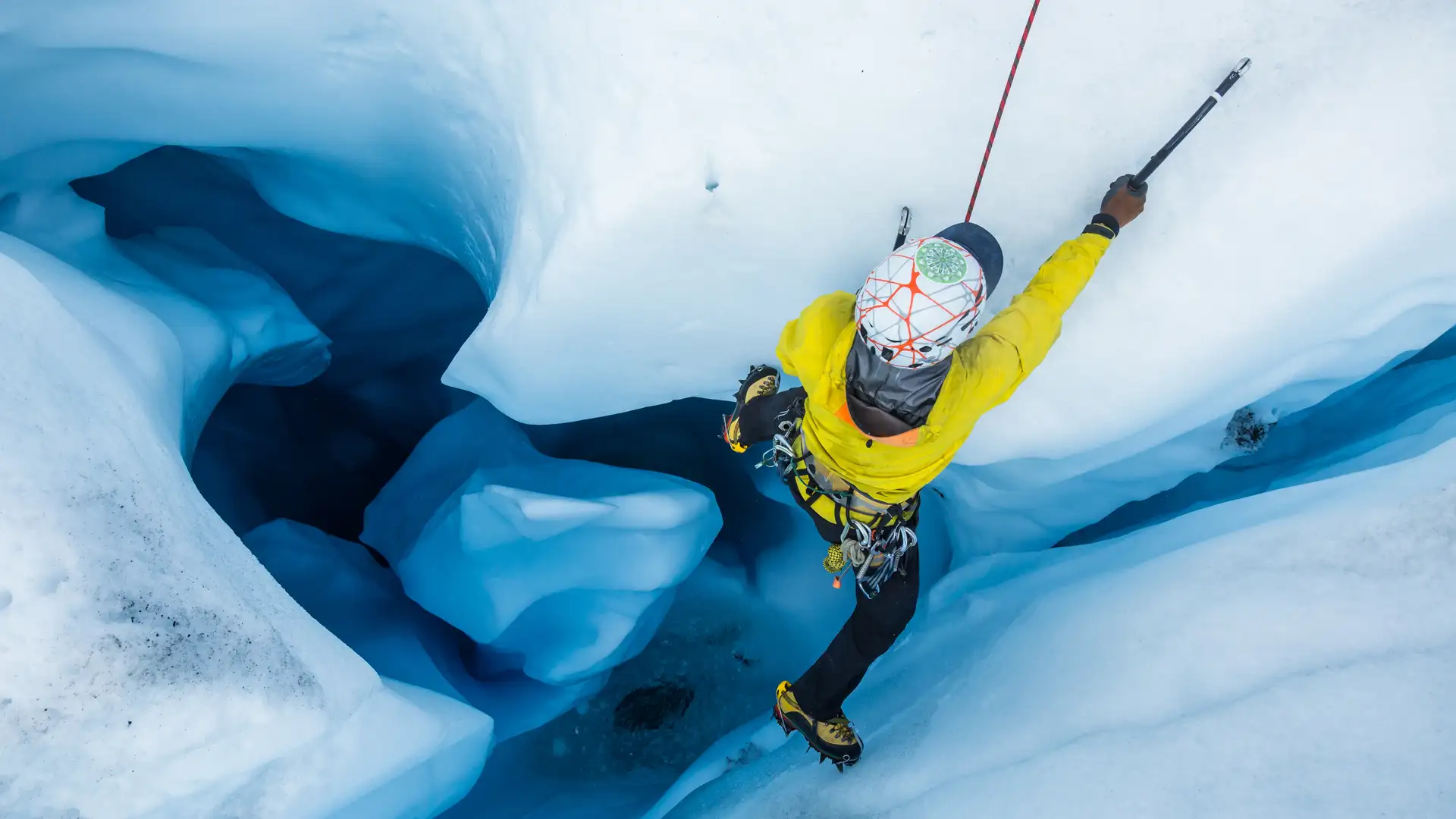 Melting Ice Vanishing into Caves