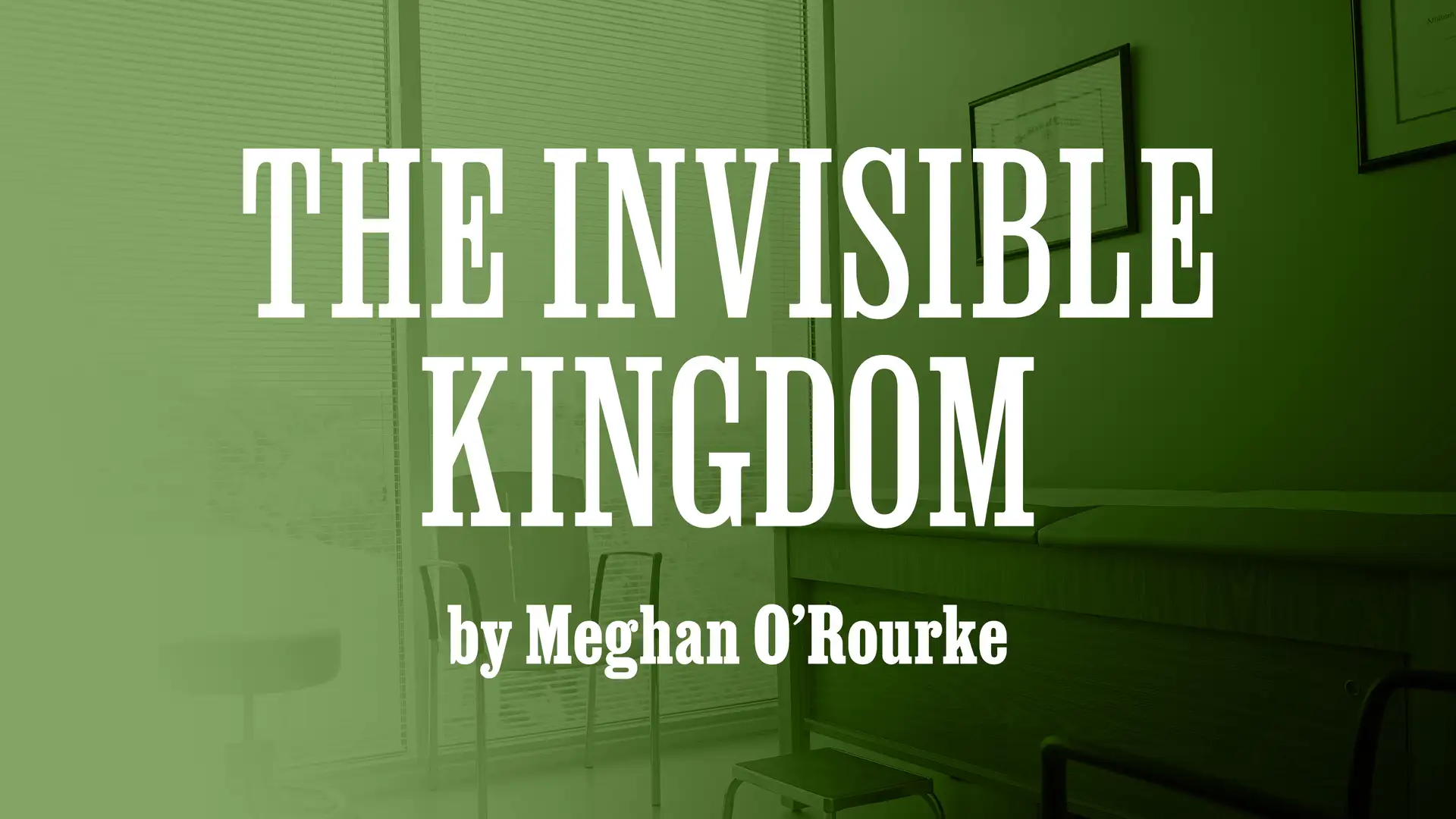 "The Invisible Kingdom" by Meghan O'Rourke