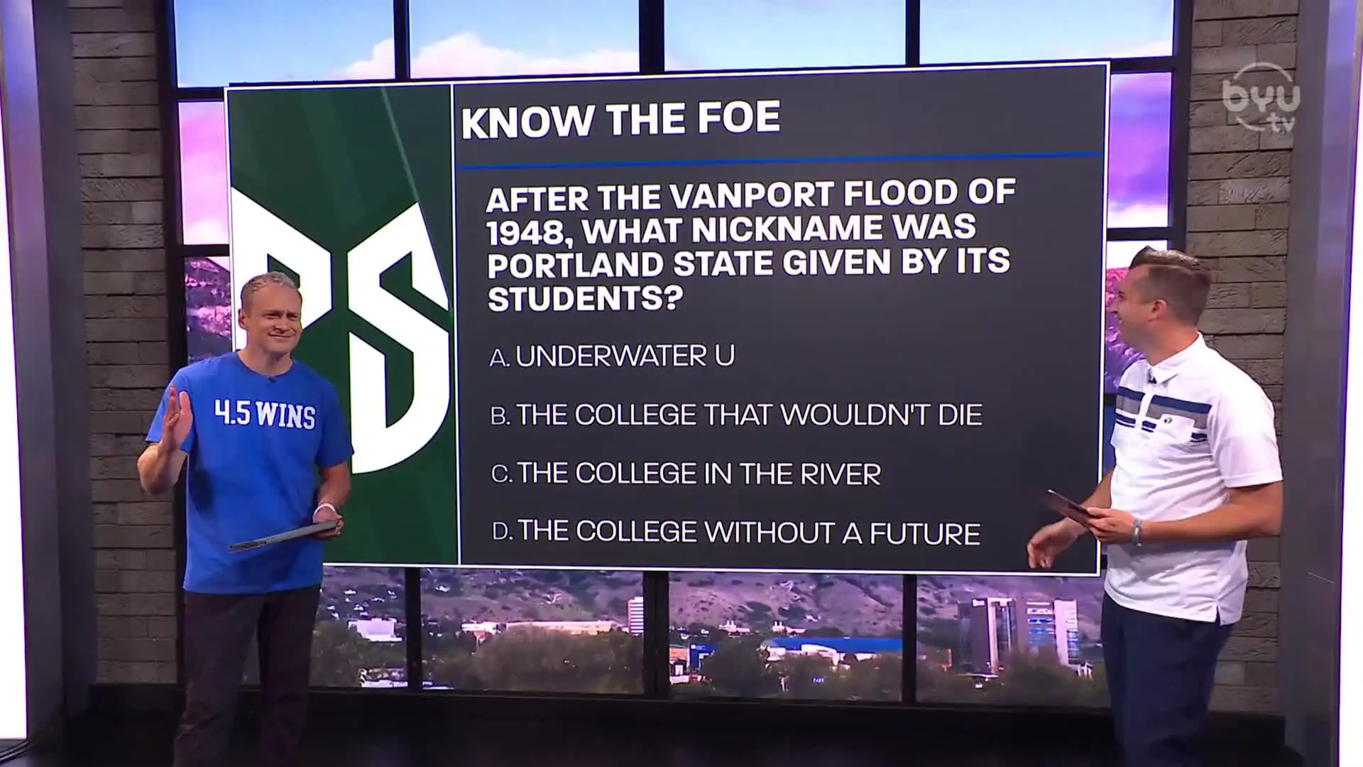 Know the Foe: Portland State