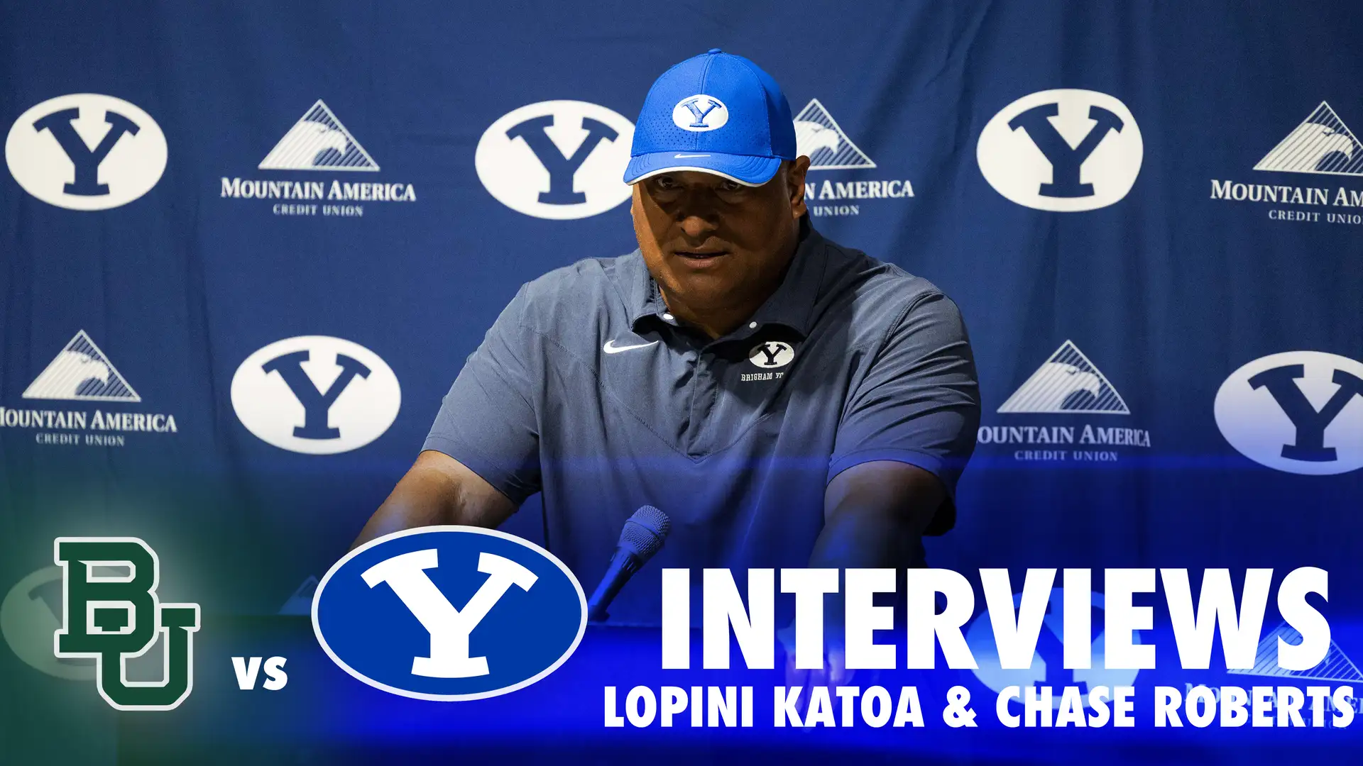 BYU vs Baylor Postgame: RB Lopini Katoa & WR Chase Roberts