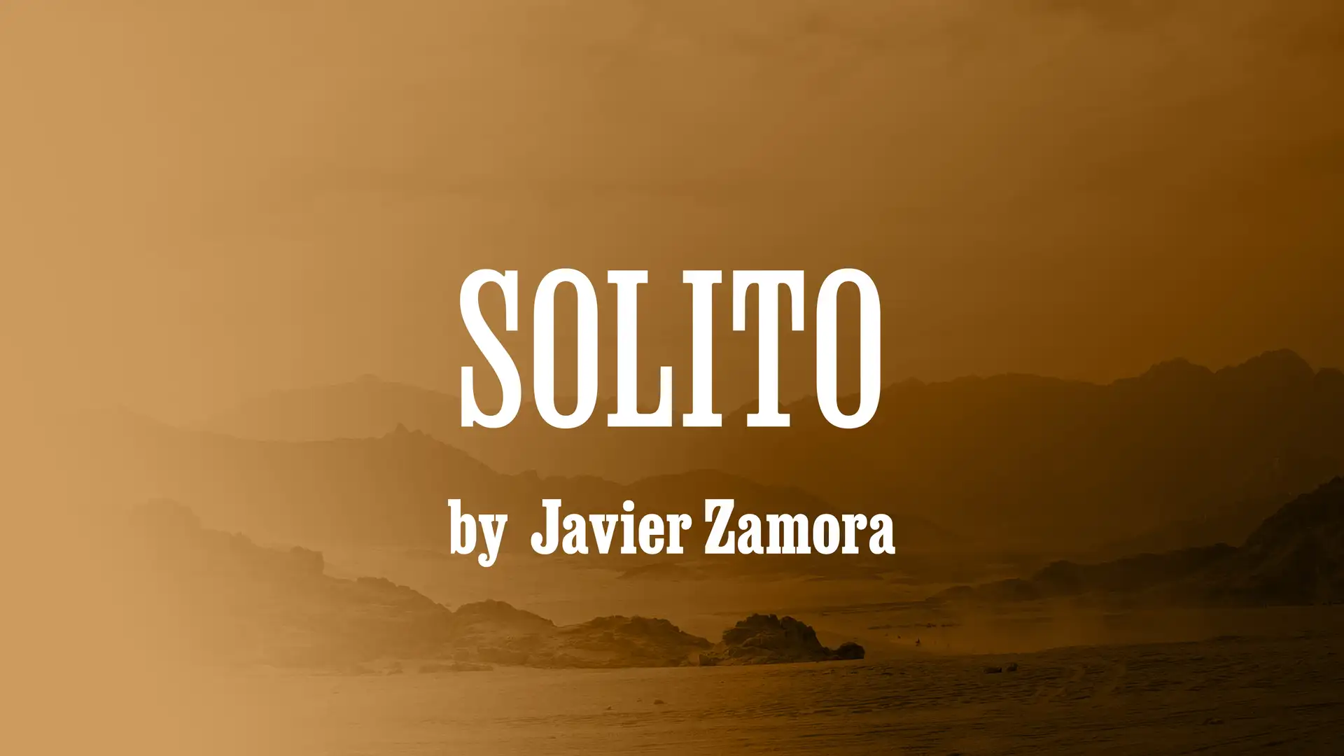 "Solito" by Javier Zamora