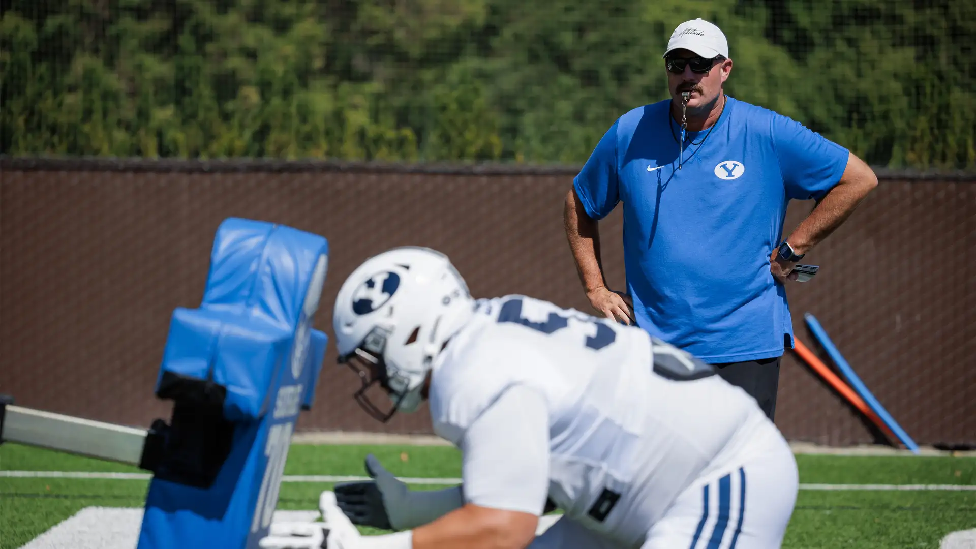 Prepping with Position Coaches