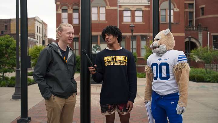 WVU students tell Trey Stewart and Cosmo about their school