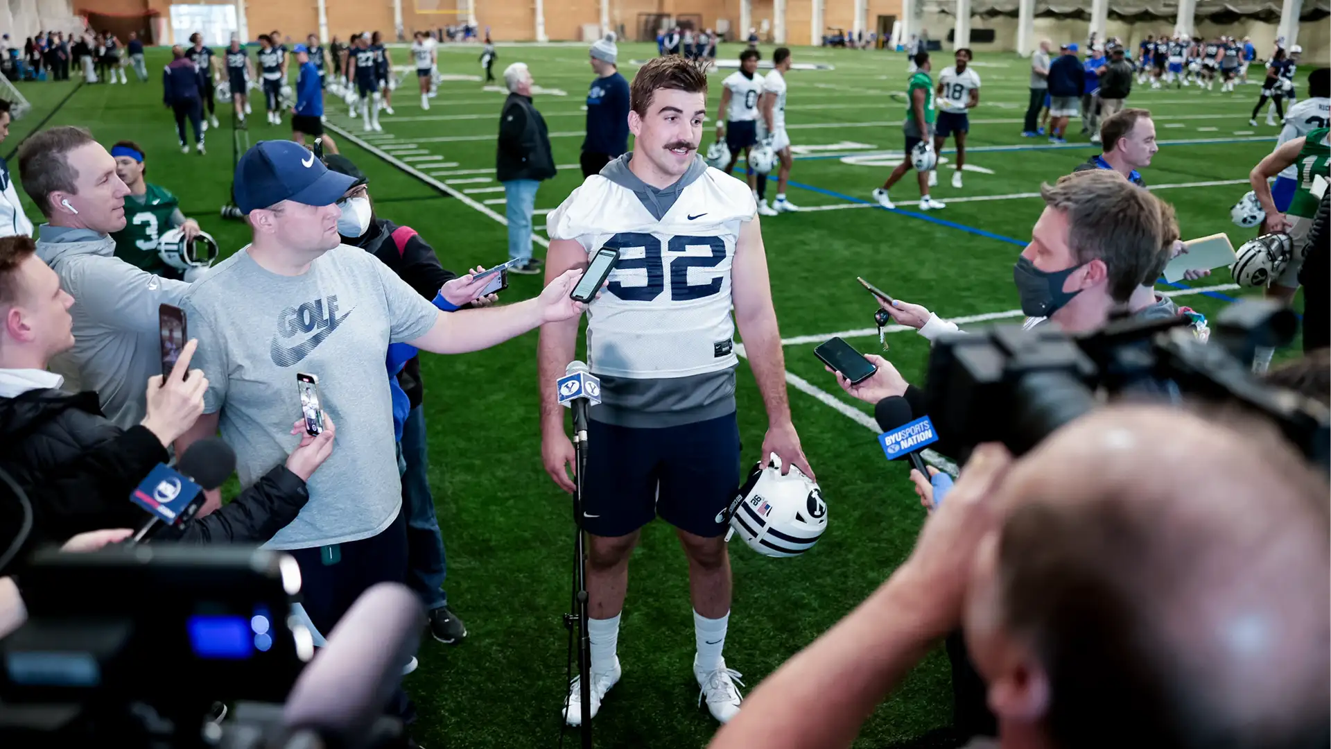 BYU DL Tyler Batty post-practice interview, Feb. 28.