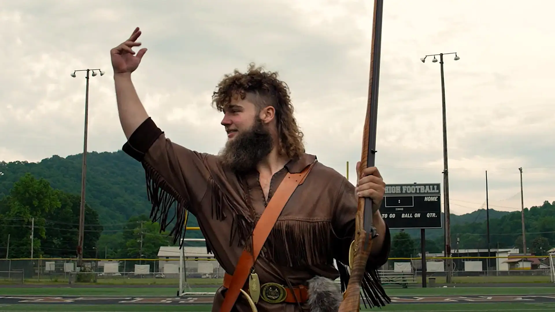 Mascot match off with Cosmo and the Mountaineer